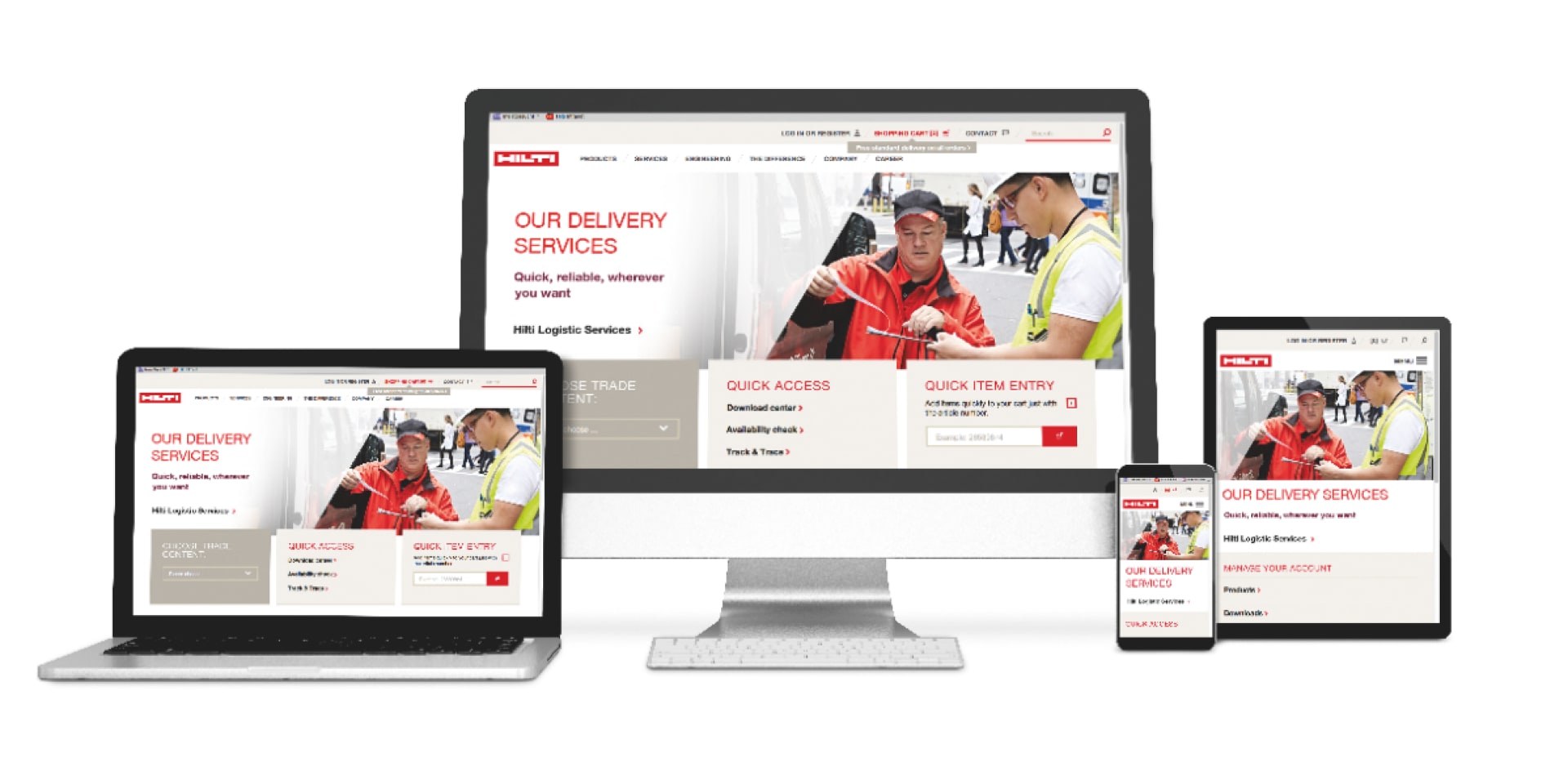 Image of Hilti Direct website