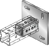 MIC-C-AA/-D Hot-dip galvanised (HDG) baseplate for fastening MI-90 girders to concrete using two anchors