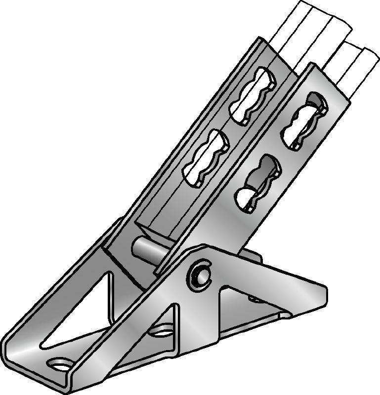 MQP Galvanised pivoting element for fastening channels to most common base materials