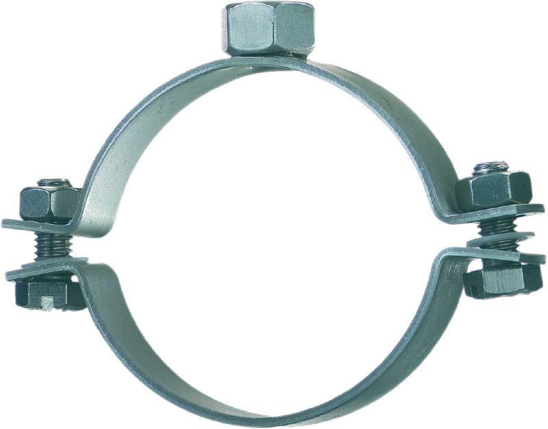 MP-SRN Standard stainless steel pipe clamp without sound inlay for light-duty applications