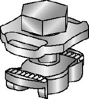 MQN Galvanised channel connector for joining any elements with a butterfly opening