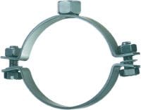 MP-SRN Standard stainless steel pipe clamp without sound inlay for light-duty applications