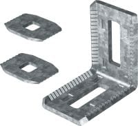 MC-AH-90 OC-A Galvanised, adjustable angle connector for the 90-degree attachment of MC-3D channels to one another outdoors