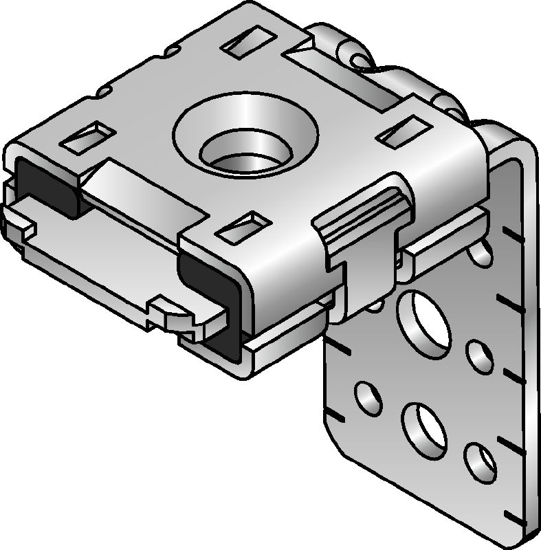 MVA-LP Galvanised air duct bracket with a length of 100 mm for fastening ventilation ducts directly to ceilings