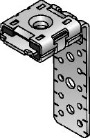 MVA-LP Galvanised air duct bracket with a length of 100 mm for fastening ventilation ducts directly to ceilings