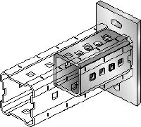 MIC-C-AA/-D Hot-dip galvanised (HDG) baseplate for fastening MI-90 girders to concrete using two anchors