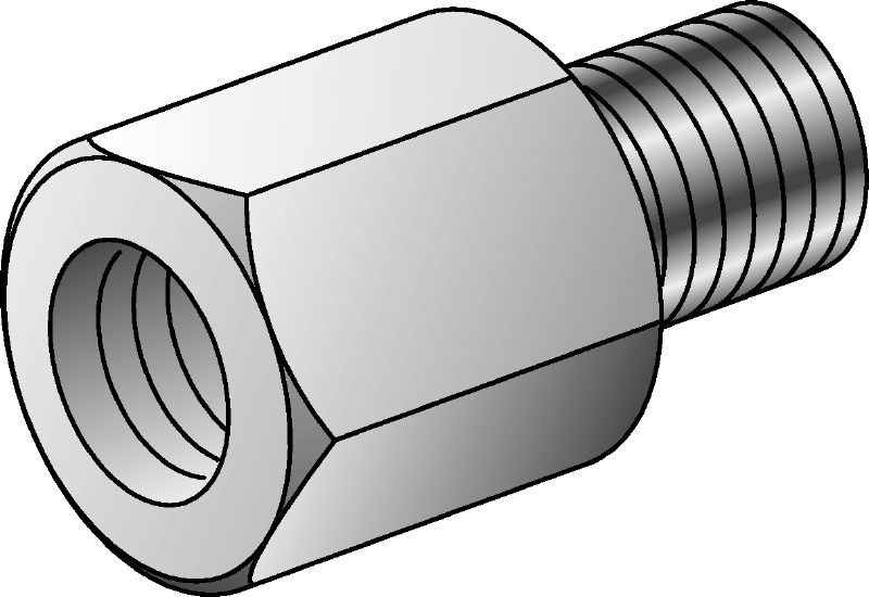 GA Galvanised thread adapters to connect various internal and external thread diameters