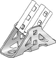 MC-CU OC-A Hot-dip galvanised (HDG) connector for fastening MC-3D installation channels to a concrete substructure or another channel outdoors – either perpendicularly or at an angle Applications 1