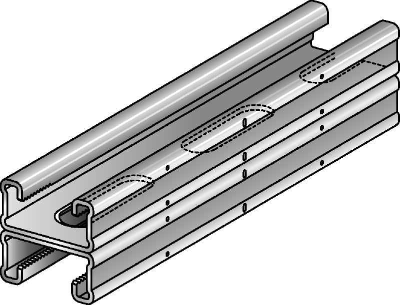 MQ-21 D Galvanised MQ installation double channel for medium-duty applications