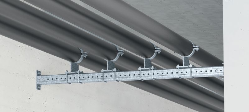 MIC-C-AA/-D Hot-dip galvanised (HDG) baseplate for fastening MI-90 girders to concrete using two anchors Applications 1